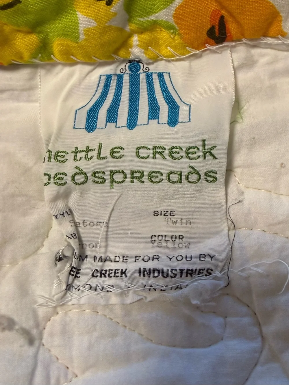 vintage nettle creek bedspreads 70’s floral queen full duvet multicolor retro